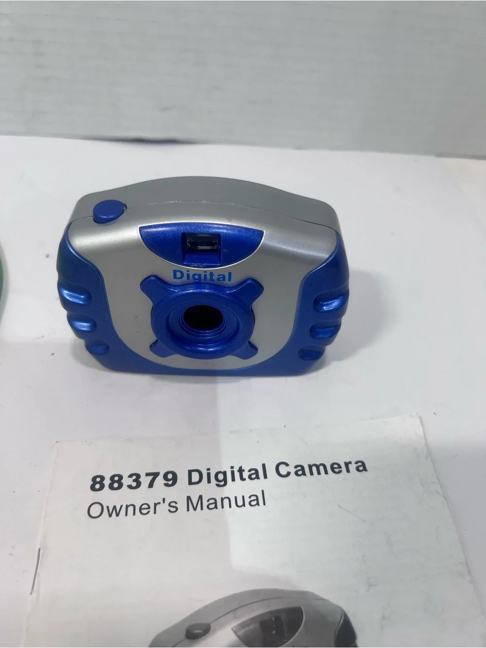 Blue and Silver Digital Point-and-Shoot Camera